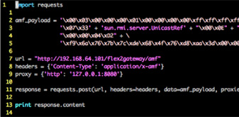 Screenshot of programming code scanning a website