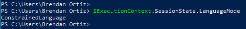 CLM PowerShell prompt
